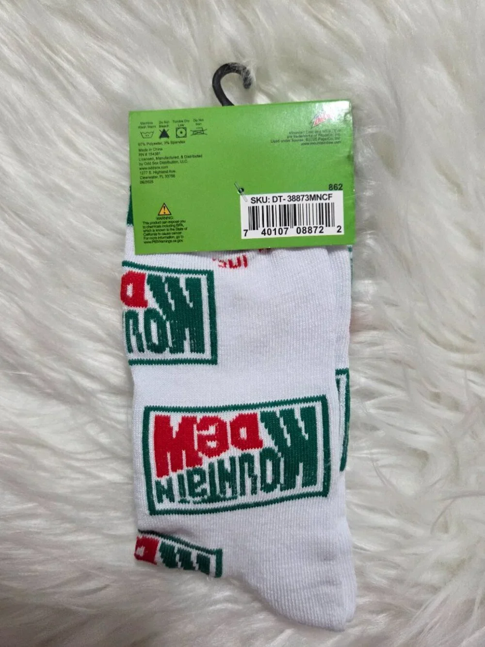 Mtn Dew Men's Crew Socks
